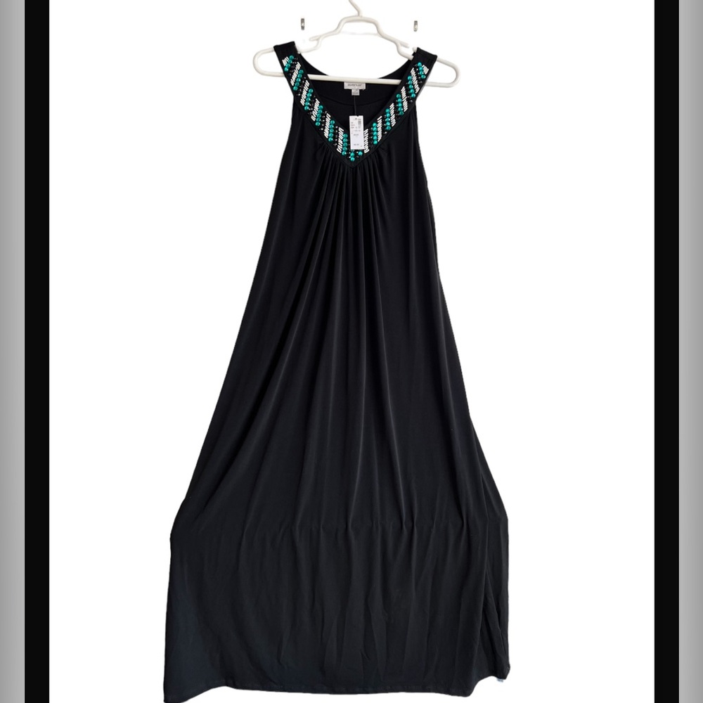 NEW Avenue Embellished Maxi Dress Plus Size 26/28 Black